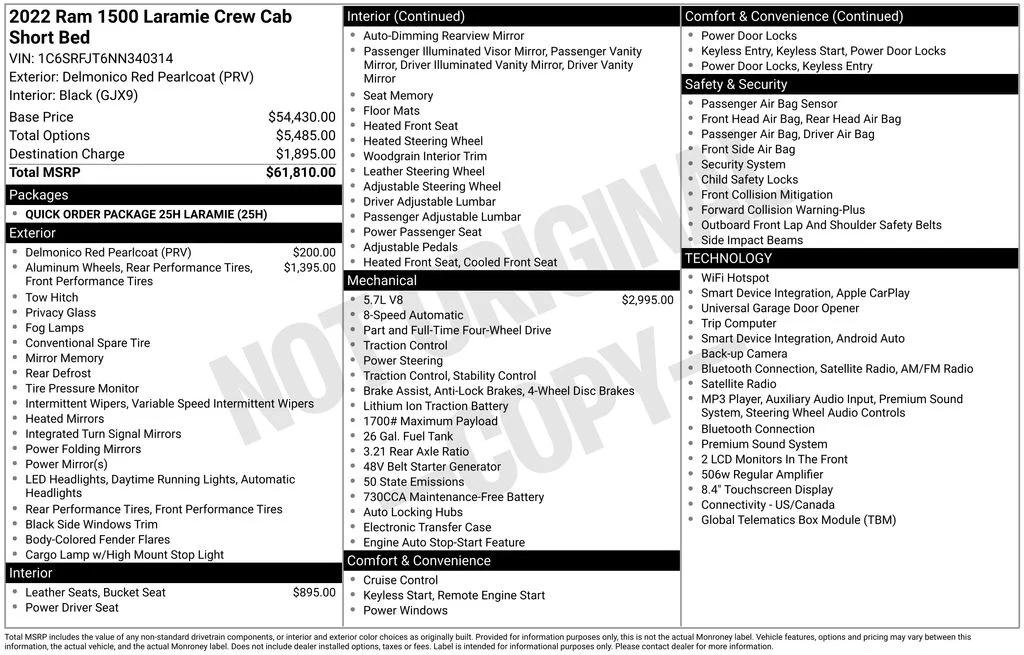 ram ram 1500 pickup 2022 1C6SRFJT6NN340314 image ram ram 1500 pickup 2022 1C6SRFJT6NN340314 image
